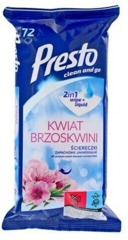 Presto chusteczki uniwersalne kwiat brzoskwini 72 sztuki
