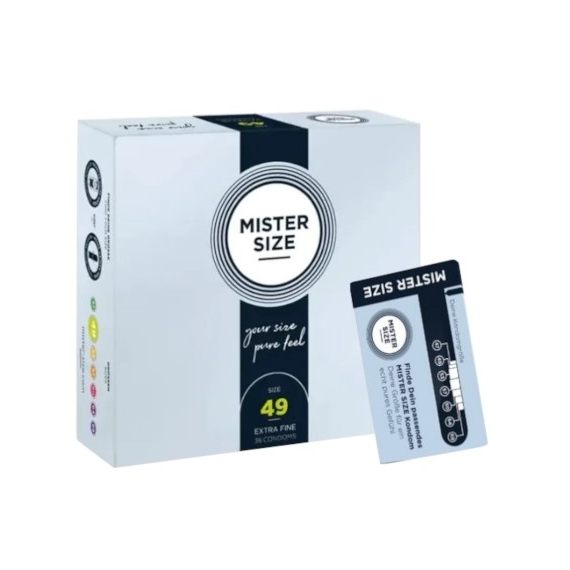 Prezerwatywy MISTER SIZE prezerwatywy 49mm 36 sztuk + Mister Size Condom sizer