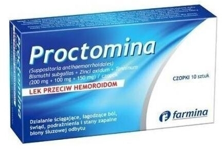 Proctomina 10 czopków doobytniczych