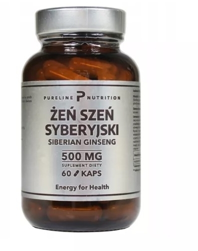 Pure Nutrition Żeń szeń syberyjski 500 mg 60 kapsułek