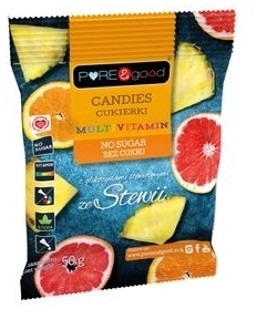 PureGood cukierki multiwitamina ze stewią 50 g