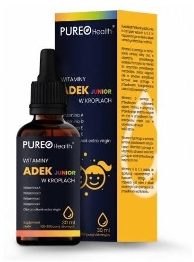 Pureo Health witaminy ADEK Junior w kroplach 30 ml