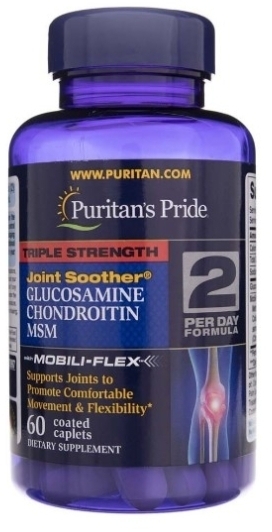 Puritans Pride Glukozamin Chondroityn MSM triple 60 tabletek