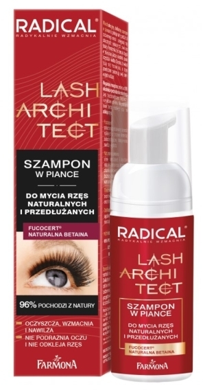 RADICAL LASH ARCHITECT Szampon w piance do mycia rzęs naturalnych i przedłużanych 50 ml