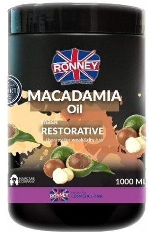 RONNEY Macadamia Oil maska wzmacniająca do włosów suchych i łamliwych 1l