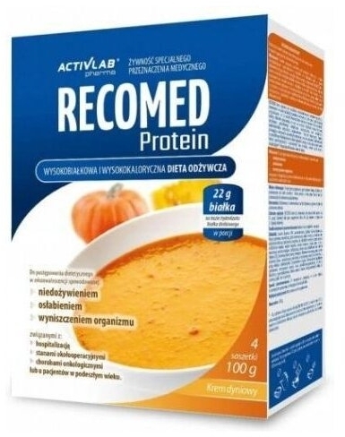 RecoMed Protein smak dyniowy proszek 4 saszetki (Data ważności 07.02.2024)