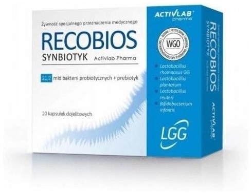 Recobios Synbiotyk Activlab Pharma 20 kapsułek