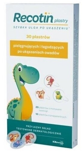 Recotin Plastry łagodzące po ukąszeniach owadów 30 sztuk