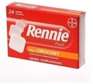 Rennie Fruit 24 tabletki