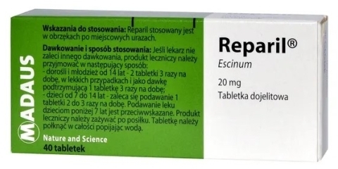 Reparil 20 mg 40 tabletek