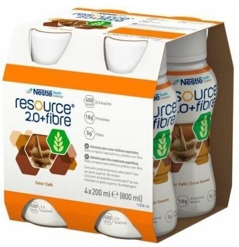 Resource 2.0 FIBRE o smaku kawowym płyn 4 x 200 ml