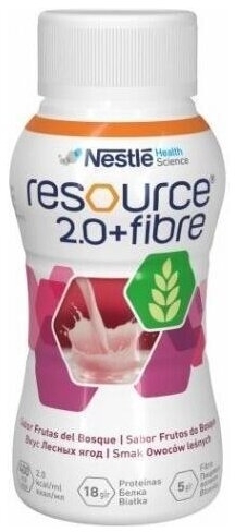 Resource 2.0 FIBRE o smaku owoców leśnych płyn 4 x 200 ml