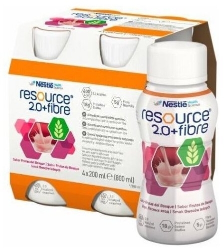Resource 2.0 FIBRE o smaku owoców leśnych płyn 4 x 200 ml