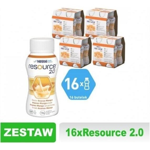 Resource 2.0 o smaku ananas-mango płyn Zestaw: 16x200 ml WYSYŁKA 0 zł