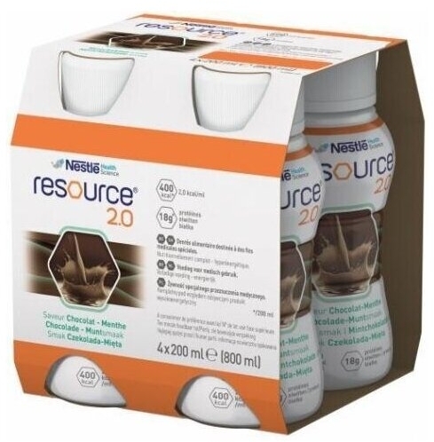 Resource 2.0 smak czekoladowo-miętowy płyn 4 x 200 ml