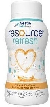Resource Refresh płyn o smaku herbaty brzoskwiniowo-miętowej 4 x 200 ml