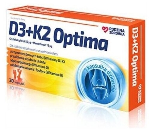 Rodzina Zdrowia D3+K2 Optima 30 kapsułek