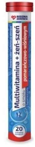 Rodzina Zdrowia Multiwitamina+żeń-szeń 20 tabletek musujących