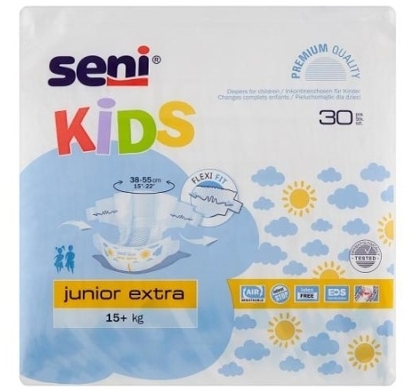 SENI KIDS Junior Extra Pieluchomajtki dla dzieci (16-30 kg) 30 sztuk