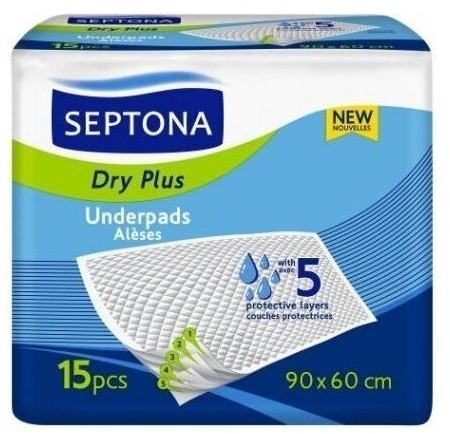 SEPTONA Dry Plus podkłady higieniczne 90x60cm 15 sztuk