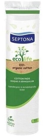 SEPTONA EcoLIfe organiczne płatki do demakijażu 100szt
