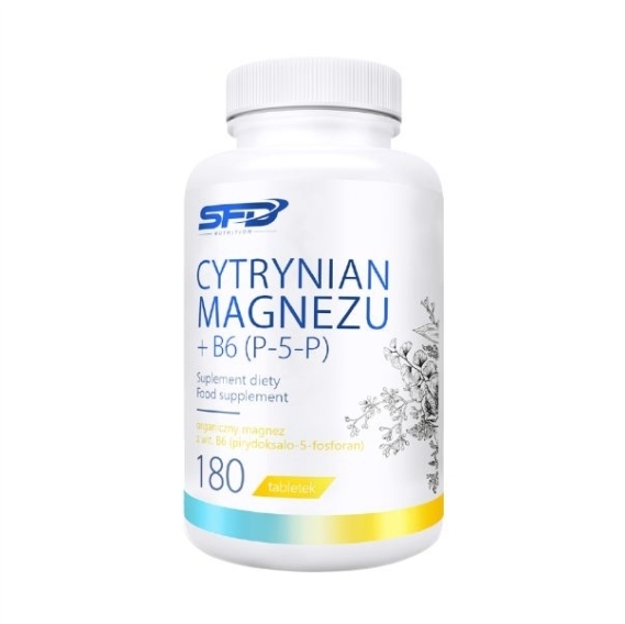SFD Cytrynian magnezu + B6 (P-5-P) 180 tabletek