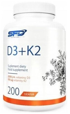 SFD D3+K2 200 tabletek