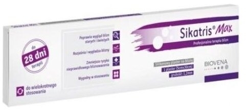 SIKATRIS MAX plaster na blizny 5x30 cm 1 sztuka