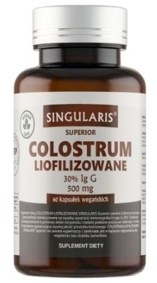 SINGULARIS Colostrum Liofilizowane 30% Ig G 500mg 60 kapsułek