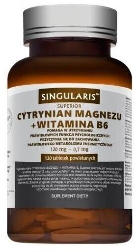 SINGULARIS Cytrynian magnezu + witamina B6 120 tabletek