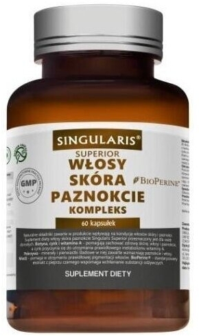 SINGULARIS Włosy skóra paznokcie kompleks 60 kapsułek