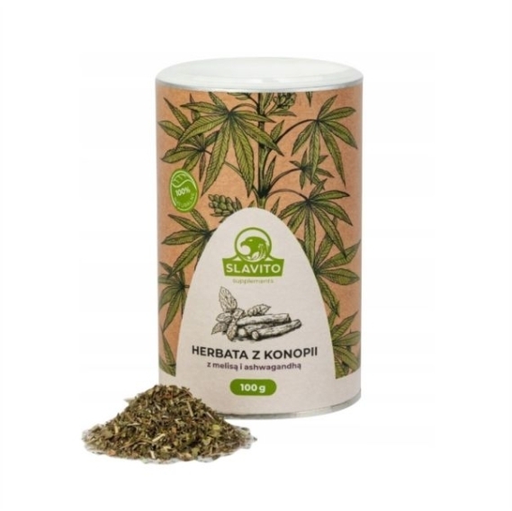 SLAVITO Herbata z konopi z melisą i ashwagandhą 100 g