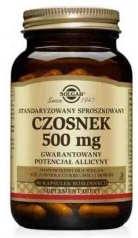 SOLGAR Czosnek standaryzowany 90 kapsułek