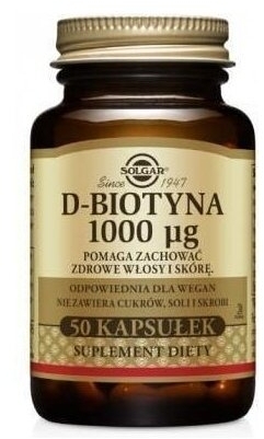 SOLGAR D-Biotyna 1000 mcg 50 kapsułek