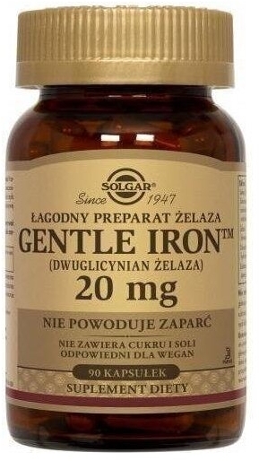 SOLGAR Gentle Iron (żelazo) 0,02g 90 kapsułek