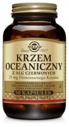 SOLGAR Krzem oceaniczny 25 mg z alg czerwonych 50 kapsułek