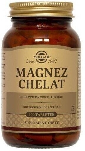 SOLGAR Magnez chelat 100 tabletek