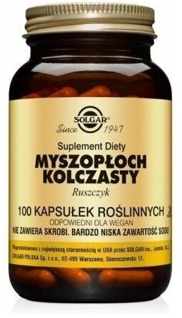 SOLGAR Myszopłoch Kolczasty Ruszczyk 100 kapsułek