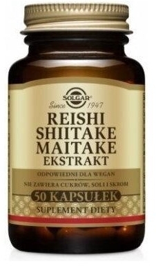 SOLGAR Reishi Shiitake Maitake Extrakt 50 kapsułek