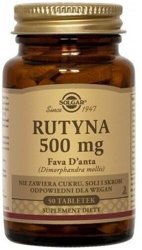 SOLGAR Rutyna 500 mg Fava D'anta 50 tabletek