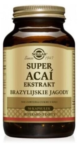 SOLGAR Super ACAI Ekstrakt brazylijskie jagody x 50 kapsułek