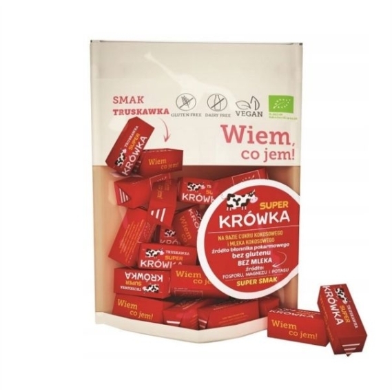 SUPER KRÓWKA eko/bio vegan TRUSKAWKA 150g