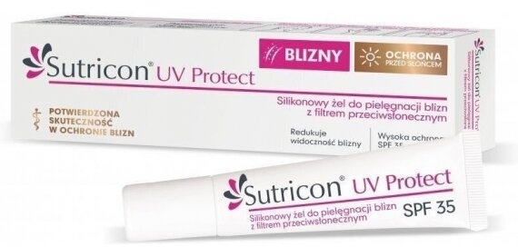 SUTRICON UV Protect Silikonowy żel do pielęgnacji blizn 15 ml