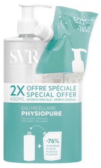 SVR Physiopure Płyn Micelarny 400ml + Eco-Refill 400ml