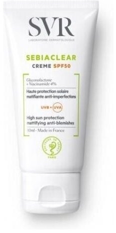 SVR SEBIACLEAR Krem ochronny, matujący do cery trądzikowej SPF50 50 ml