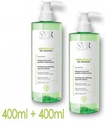 SVR SEBIACLEAR Żel do mycia Duopack 400 ml + 400 ml