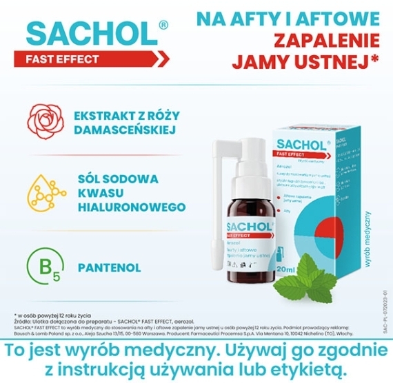 Sachol Fast Effect Spray 20 ml