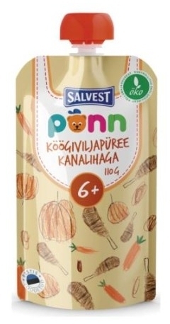 Salvest Ponn Bio Kurczak z puree warzywnym 110 g