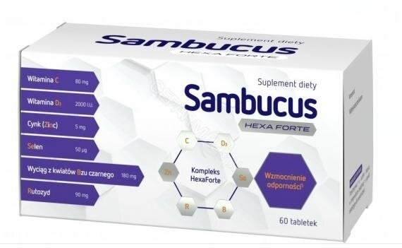 Sambucus Hexa forte 60 tabletek