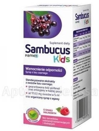 Sambucus Kids syrop malinowy 120 ml